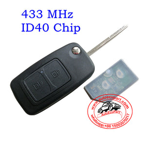 Flip Remote Key Control 315Mhz / 433Mhz 2 Button for Chery Tiggo 3 Vortex Tingo