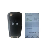 2 Buttons 434MHz Flip Remote Key for Opel - PCF7937E ID46