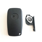 2 Buttons Flip Folding Remote Key Fob Case Black For Fiat Iveco Blank Car key 5pcs