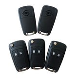 2 Buttons Flip Key Shell for Opel - Pack of 5