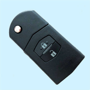 2 Buttons Flip Remote Car Key Case key shell for Mazda - Pack of 5