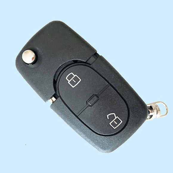 2 Buttons Flip Remote Key Shell for Audi with Small Battery Holder - 5 pcs