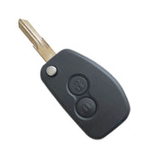 2 Buttons Flip Remote Key Shell for Renault - Pack of 5