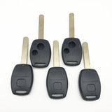 2 Buttons Key Shell for Honda without Chip Slot- Pack of 5