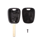 2 Buttons Key Shell with HU83 Blade with Groove for Peugeot 5pcs
