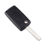 2 Buttons Remote Flip Key Car Key For Peugeot 207 307 308 407 2001-2005 433MHz PCF7941 Blade CE0523