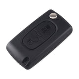 2 Buttons Remote Flip Key Car Key For Peugeot 207 307 308 407 2001-2005 433MHz PCF7941 Blade CE0523