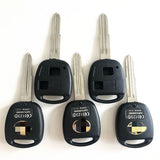 2 Buttons Remote Key Shell for Toyota - Pack of 5