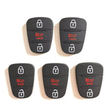 2 + 1 Buttons Rubber Pad for Hyundai - 5 pcs