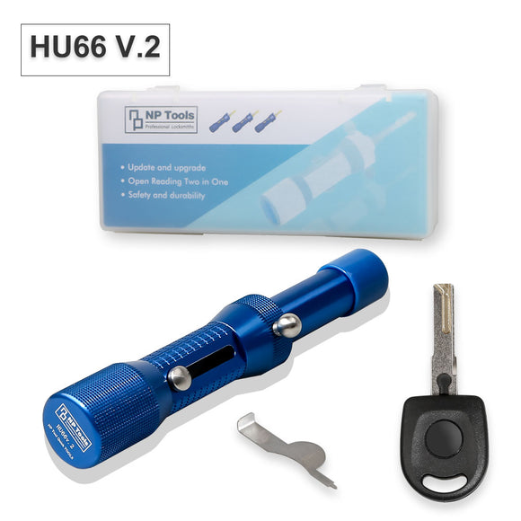 2in1 HU66 V.2 NP Tools Quick Open Tool Locksmith Turbo Decoder for Audi VW