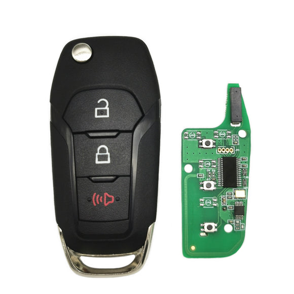 3 Button Flip Remote Key for Ford F150-F550 Fusion Explorer N5F-A08TAA ID49 Chip 315MHz Control HU101