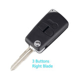 3 Button Modified Flip Remote Car Key Shell Case Fob for Mitsubishi Lancer Evolution Grandis Outlander