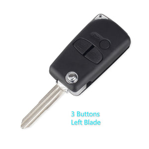 3 Button Modified Flip Remote Car Key Shell Case Fob for Mitsubishi Lancer Evolution Grandis Outlander