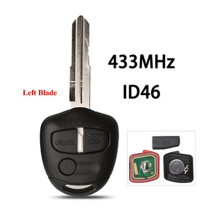 3 Button Remote Control Key 433MHz ID46 for MITSUBISHI Outlander Pajero Triton ASX Lancer Shogun MIT8 MIT11 Blade