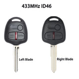 3 Button Remote Control Key 433MHz ID46 for MITSUBISHI Outlander Pajero Triton ASX Lancer Shogun MIT8 MIT11 Blade