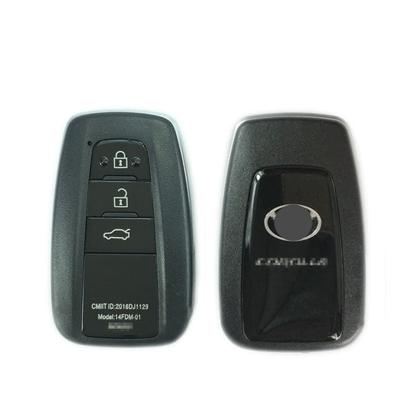 3 Button Smart Key Shell Case for Toyota COROLLA 2018- fit for Lonsdor K518 KH100 PCB Control