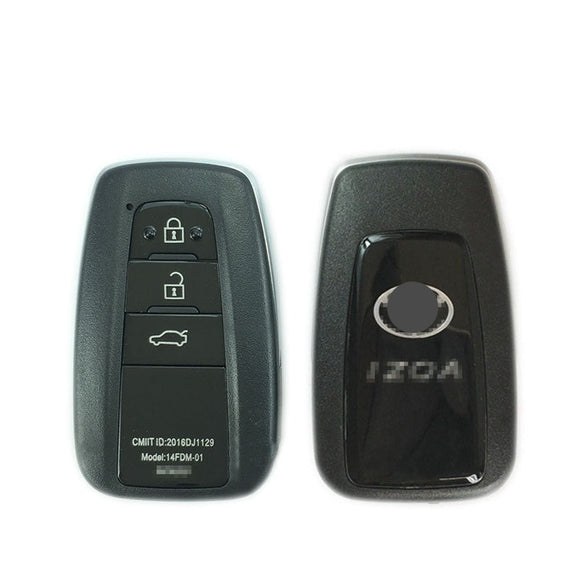 3 Button Smart Key Shell Case for Toyota IZOA 2018- fit for Lonsdor K518 KH100 PCB Control