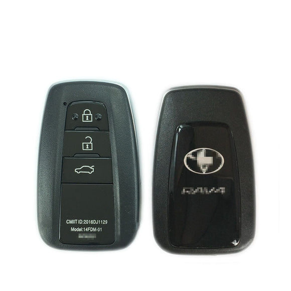 3 Button Smart Key Shell Case for Toyota RAV4 2018- fit for Lonsdor K518 KH100 PCB Control