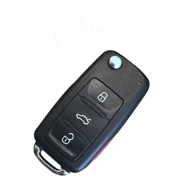 315MHz 3+1 Buttons Flip Remote Key for 2011-2016 Volkswagen - 5K0 837 202 AE