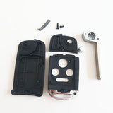 3+1 Button Refit Car Key Case Shell For HONDA Accord CRV 5pcs