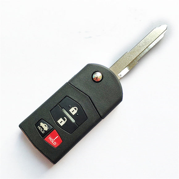 3+1 Buttons 313.8 MHz Flip Remote Key for Mazda 6 / RX8 2004-2011 - KPU41788