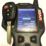 3+1 Buttons 314 MHz Remote Heady Key for Toyota Camry Corolla 2014-2018 - HYQ12BDM with H Chip