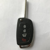 3+1 Buttons FSK 434Mhz Flip Remote Key with 4D60 Chip for Hyundai Santa Fe IX45 2013 ~ 2015