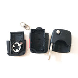 3+1 Buttons Flip Remote Key Shell for Audi with Small Battery Holder - 5 pcs