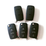 3+1 Buttons Flip Remote Key Shell for Audi with Small Battery Holder - 5 pcs