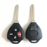 3+1 Buttons Remote Shell for Toyota - 5 pcs