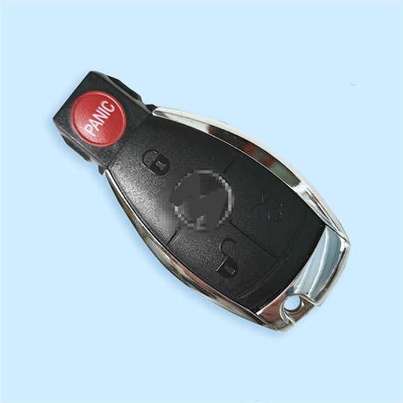 3+1 button Key Shell with blade for Mercedes Benz with Circle Panic Button - Pack of 5