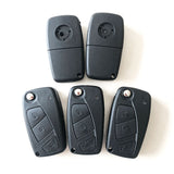 3 BUTTON REPLACEMENT FOR FIAT PANDA GRANDE REMOTE KEY SHELL WITH BATTERY LOCATION 5pcs
