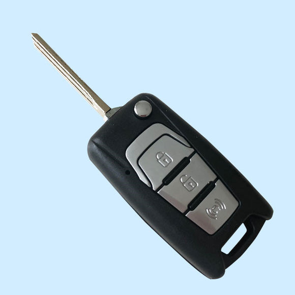 3 Button Flip Key Case Shell for SsangYong