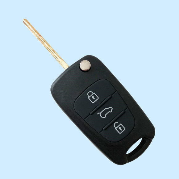 3 Button Flip Remote Key Shell Big Trunk Laser Blade for Hyundai (5pcs)
