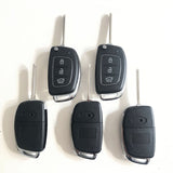 3 Button Flip Remote Key Shell for Hyundai 5pcs
