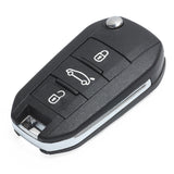 3 Buttons 434 MHz Flip Remote Key for Peugeot 208 308 508 3008 5008 - with Groove