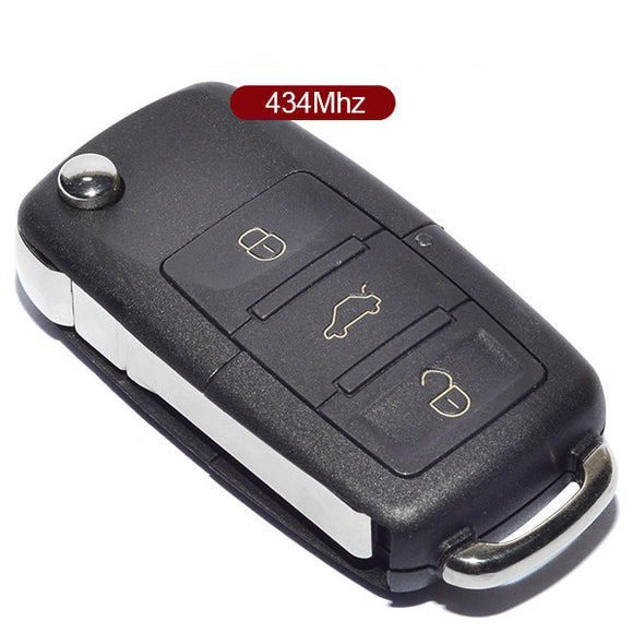 3 Buttons 434MHz Flip Remote Key for VW Skoda Seat - 1K0 959 753N