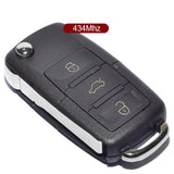 3 Buttons 434MHz Flip Remote Key for VW Skoda Seat - 1K0 959 753N