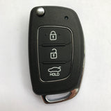 3 Buttons FSK 434Mhz Flip Remote Key With 4D60 Chip for Hyundai Santa Fe IX45 2013 ~ 2015