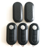 3 Buttons Flip Folding Car Key Shell For Fiat 500 Punto Ducato Stilo Panda Remote Key Case Cover Fob Keyless Entry Fob (5pcs)