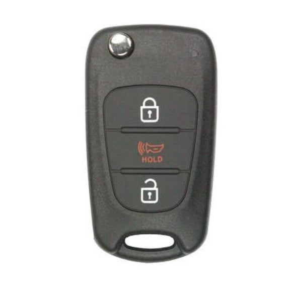 3 Buttons Flip Remote Key Shell Panic Hold HYN14R for KIA Soul (5pcs)