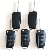 3 Buttons Flip Remote Key Shell for Audi - 5 pcs