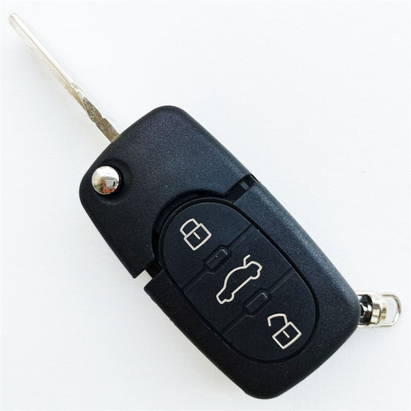 3 Buttons Flip Remote Key Shell for Audi with Large Battery holder - 5 pcs