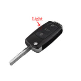 3 Buttons Flip Remote Key Shell for VW B5 - 5 pcs