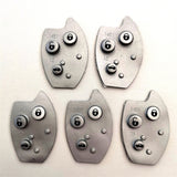 3 Buttons Key Shell Rubber Pad for Citroen - 5 pcs