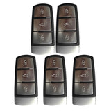 3 Buttons Key Shell for VW Passat Magotan - Pack of 5