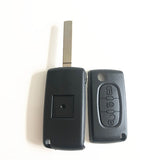 3 Buttons Key Shell with Battery Holder 0536 with VA2 blade/Blade without Groove for Peugeot - Pack of 5