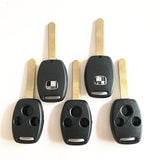 3 Buttons Key Shell with Chip Slot for Honda - Pack of 5