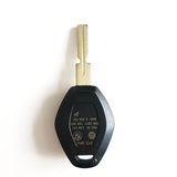 3 Buttons Key Shell with HU58 Blade for BMW - 5 pcs