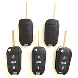 3 Buttons Key Shell with blade for Citroen - 5pcs